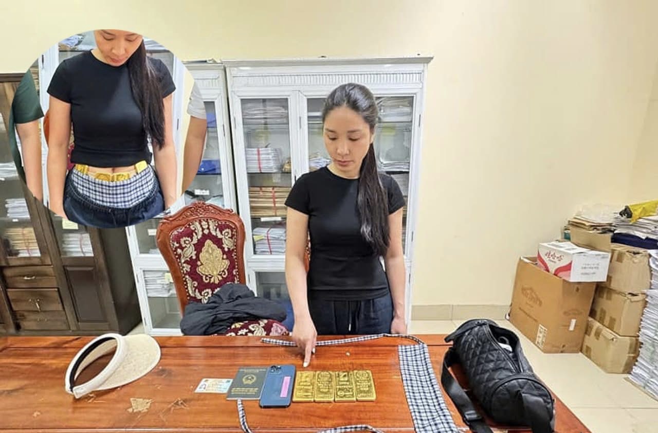Người phụ nữ quấn quanh người 4kg vàng nhập cảnh qua cửa khẩu Móng Cái